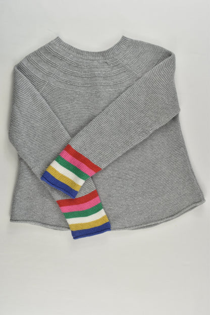 Mini Boden Size 4-5 Cotton/Cashmere Rainbow Stripes Cardigan
