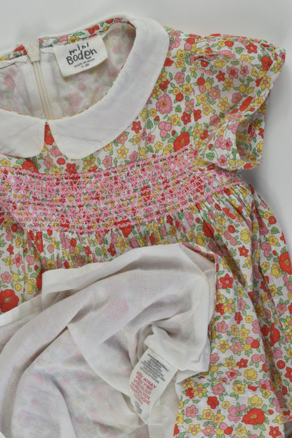 Mini Boden Size 4-5 Smocked Lined Liberty Print Dress