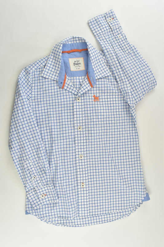 Mini Boden Size 5-6 Checked Shirt