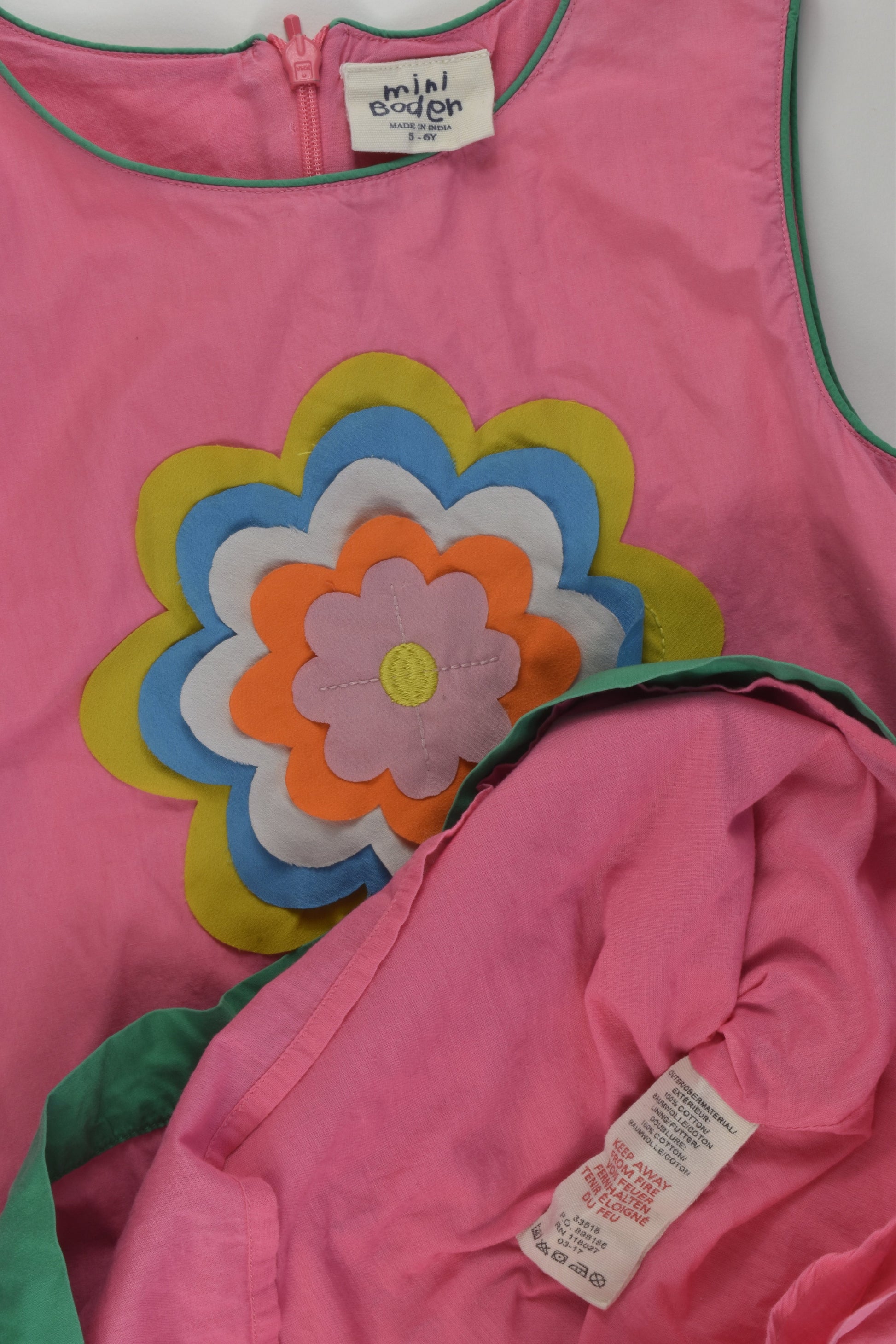 Mini Boden Size 5-6 Lined Dress