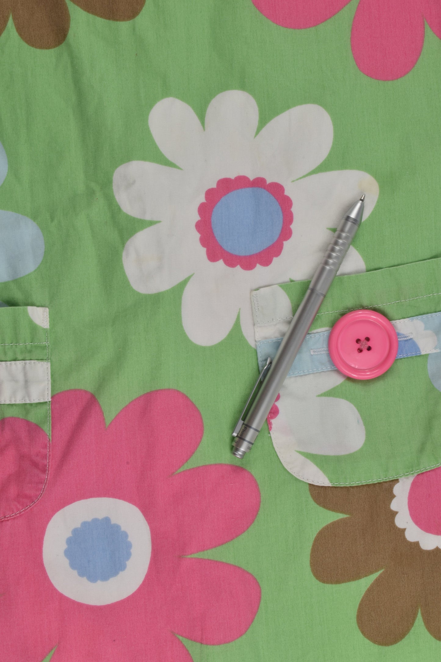 Mini Boden Size 5-6 Lined Retro Flowers Dress