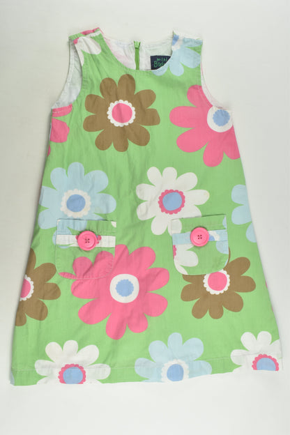 Mini Boden Size 5-6 Lined Retro Flowers Dress