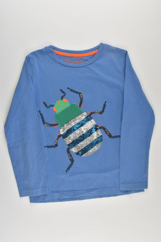 Mini Boden Size 5-6 Reversible Sequins Bug Top