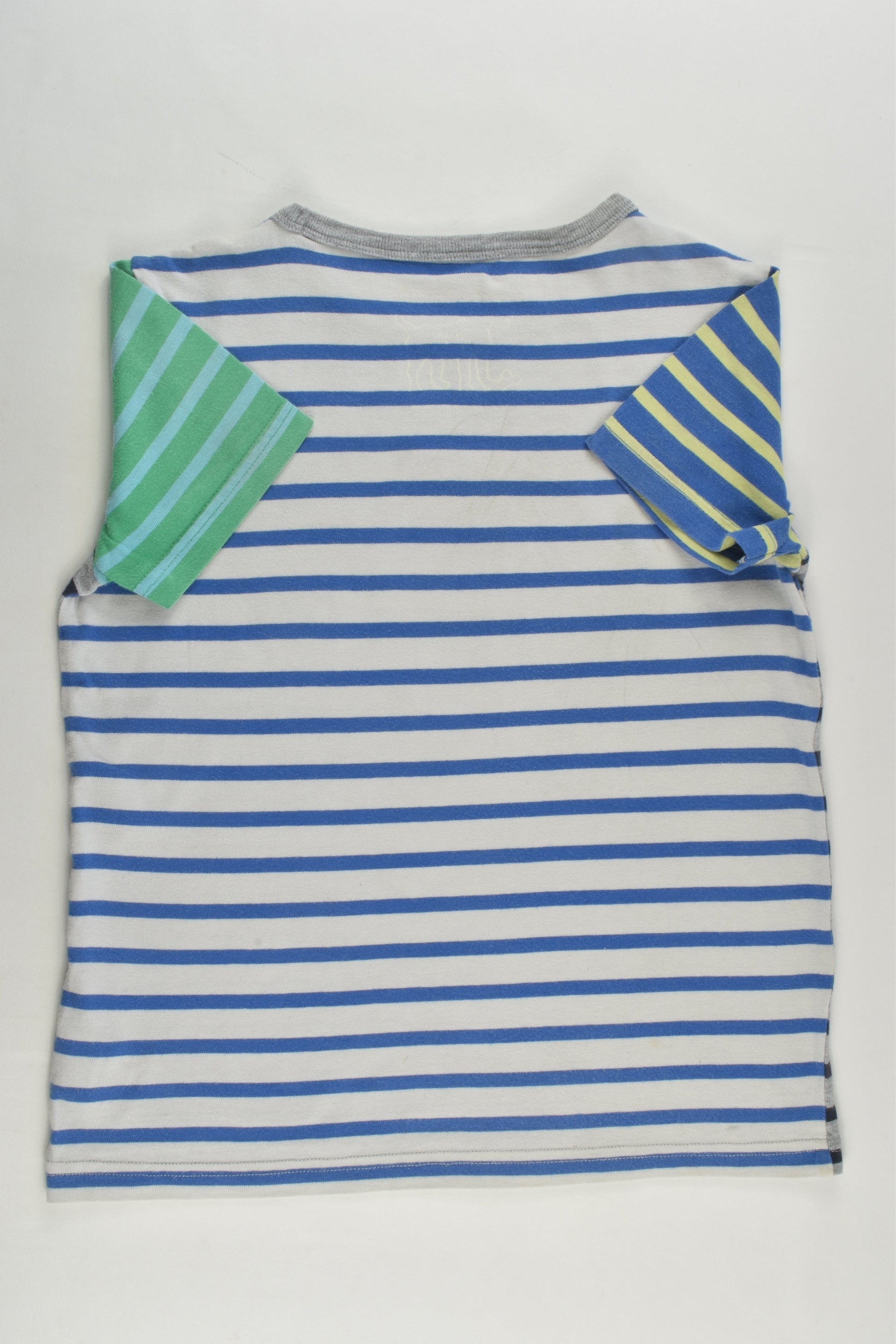 Mini Boden Size 6-7 Striped Car T-shirt