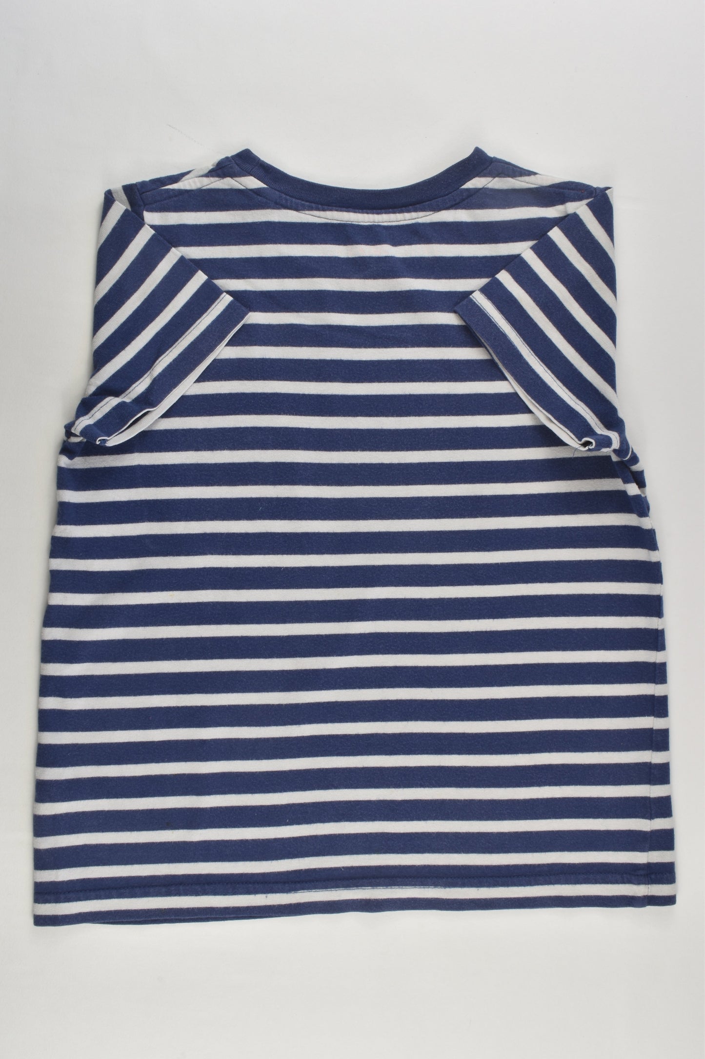 Mini Boden Size 7-8 (128 cm) Striped Ice Cream Pocket T-shirt