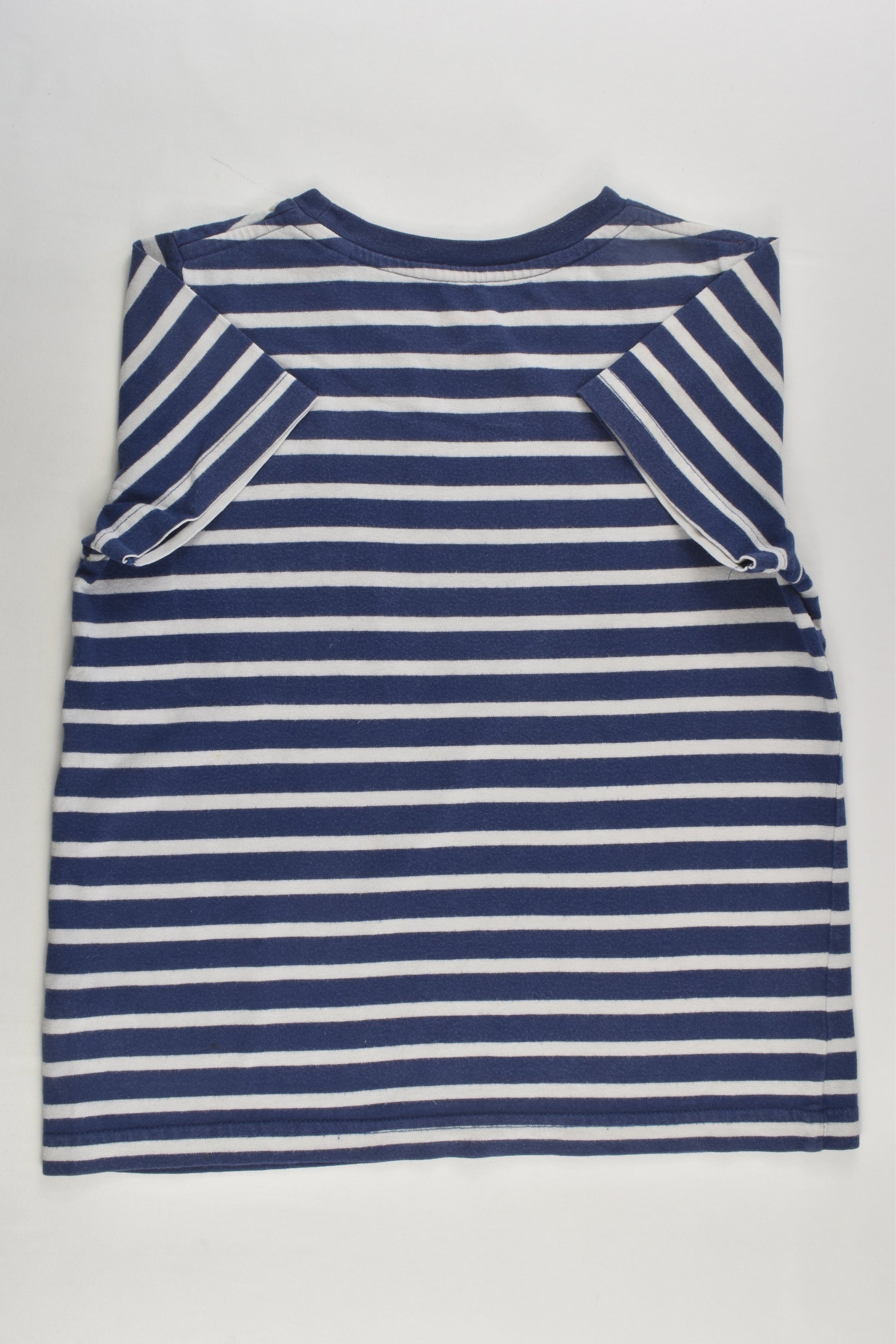 Mini Boden Size 7-8 (128 cm) Striped Ice Cream Pocket T-shirt