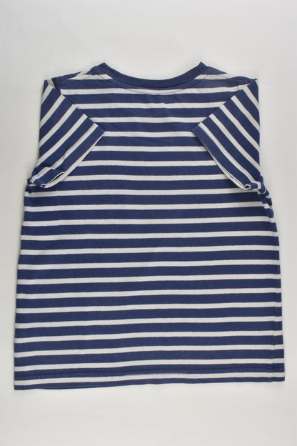 Mini Boden Size 7-8 (128 cm) Striped Ice Cream Pocket T-shirt