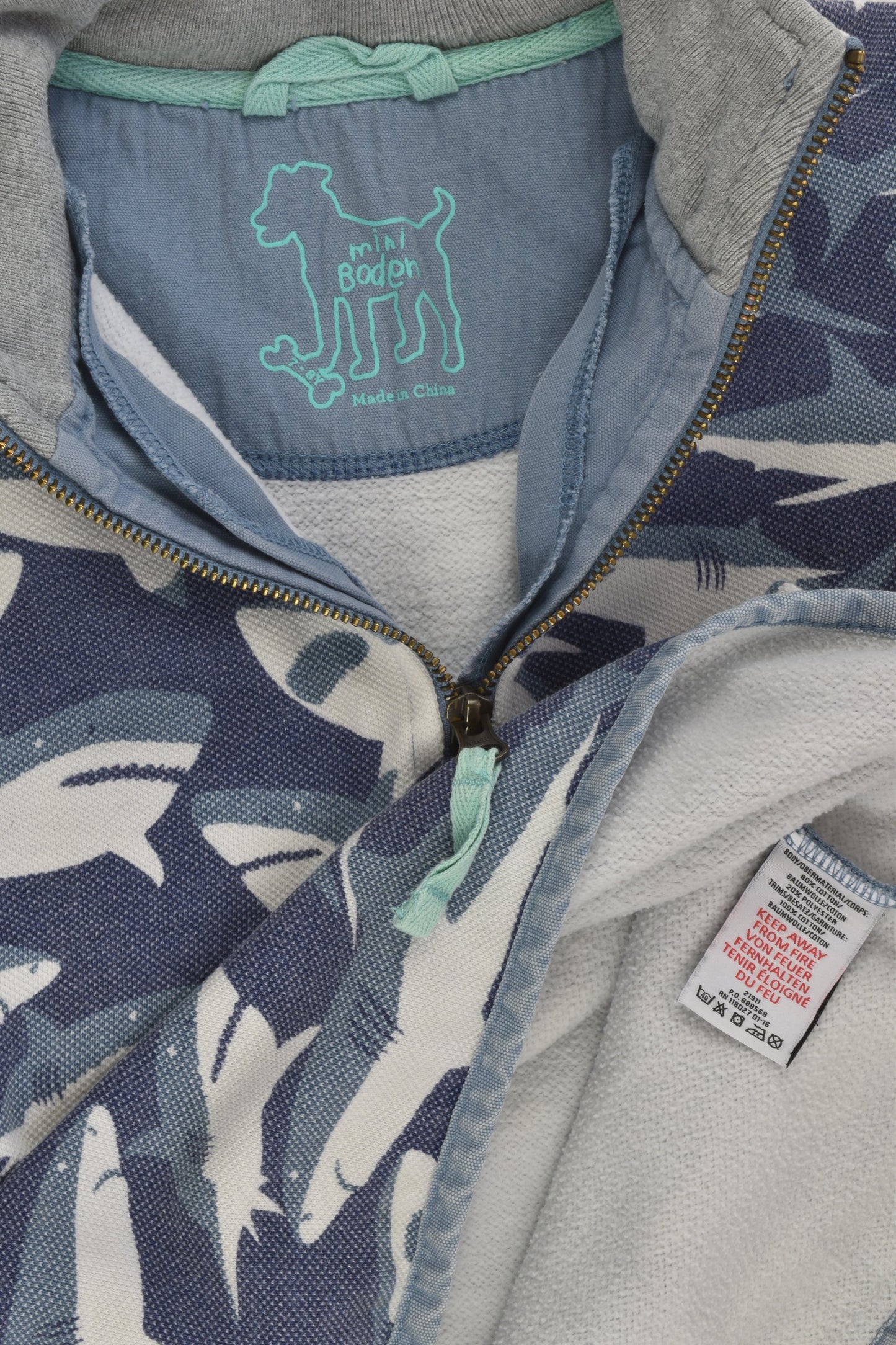 Mini Boden Size 7-8 Shark Jumper