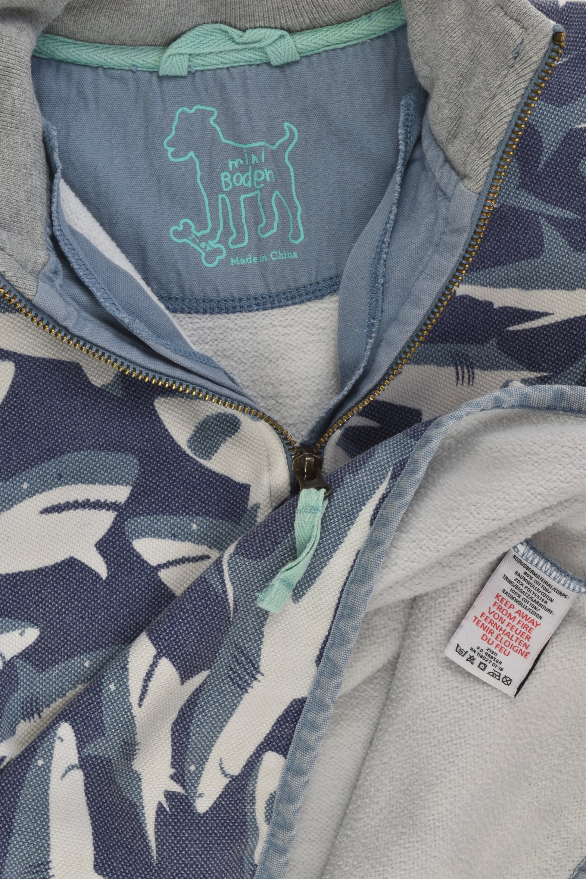 Mini Boden Size 7-8 Shark Jumper
