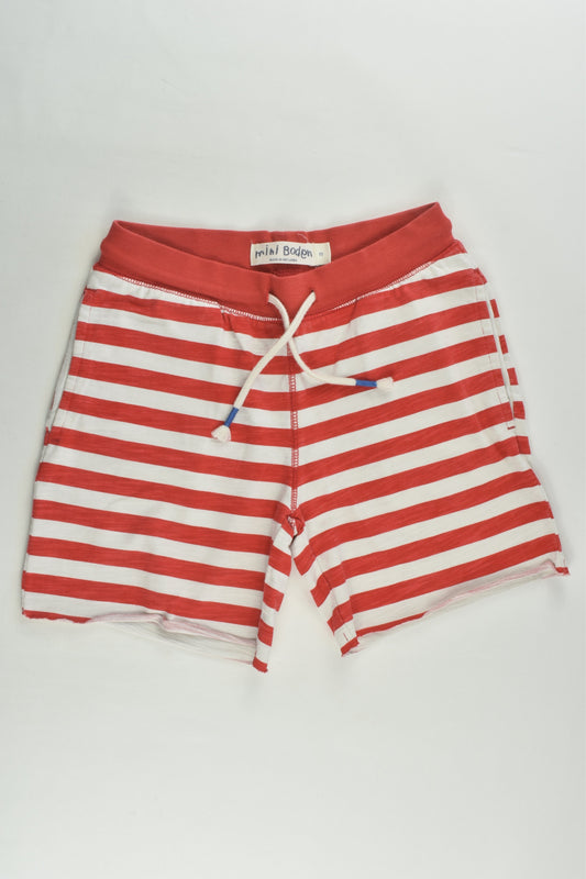 Mini Boden Size 8 Lightweight Red Stripes Shorts