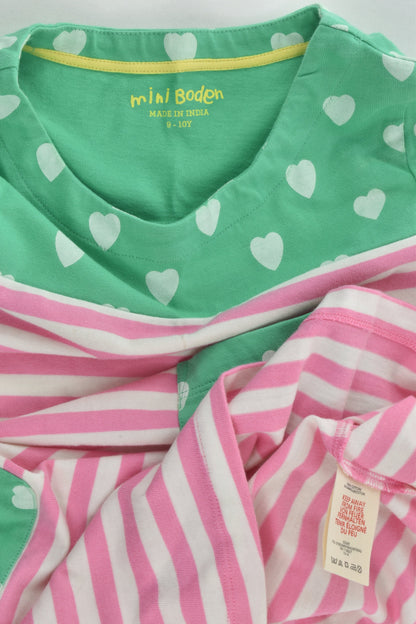 Mini Boden Size 9-10 Stripes and Love Hearts Dress