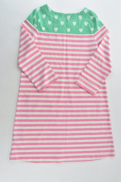 Mini Boden Size 9-10 Stripes and Love Hearts Dress