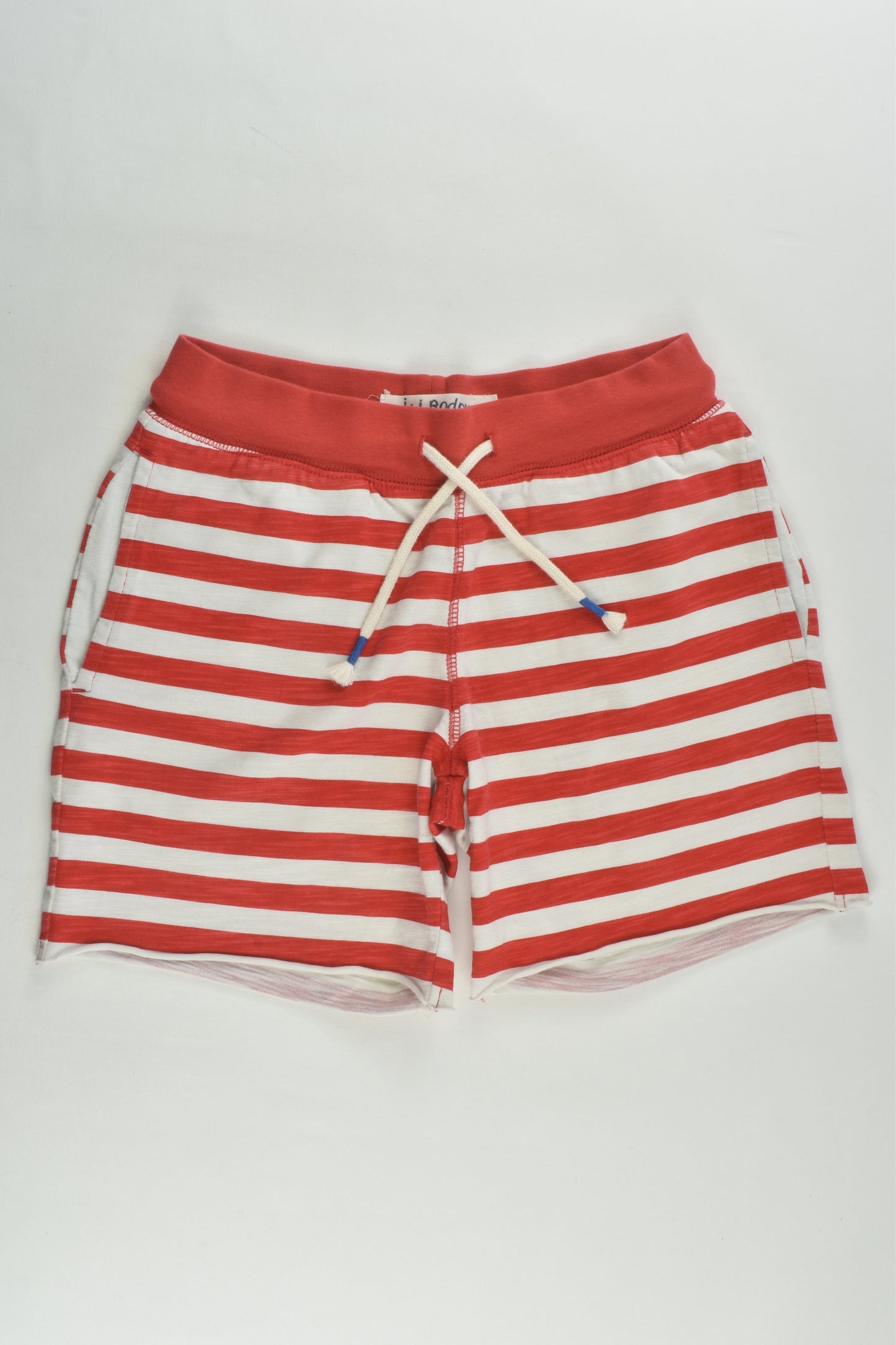 Mini Boden Size 9 Lightweight Red Stripes Shorts
