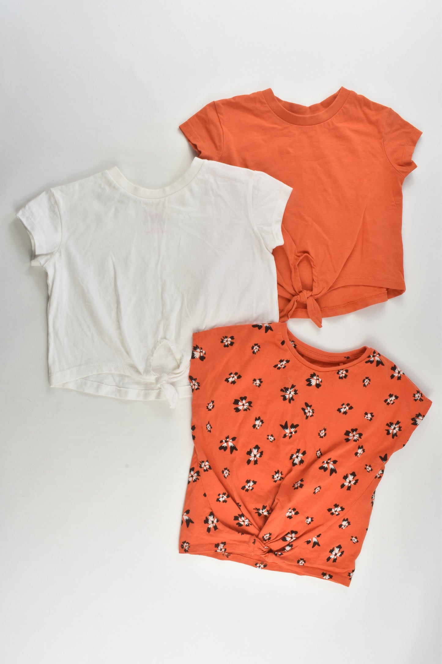Mini Mango Size 2 Tie Front T-shirt x3