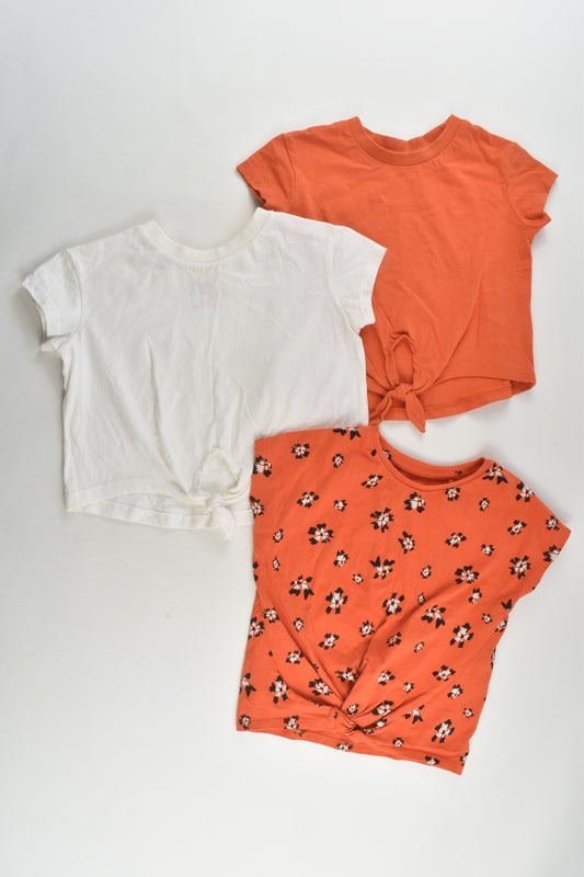 Mini Mango Size 2 Tie Front T-shirt x3