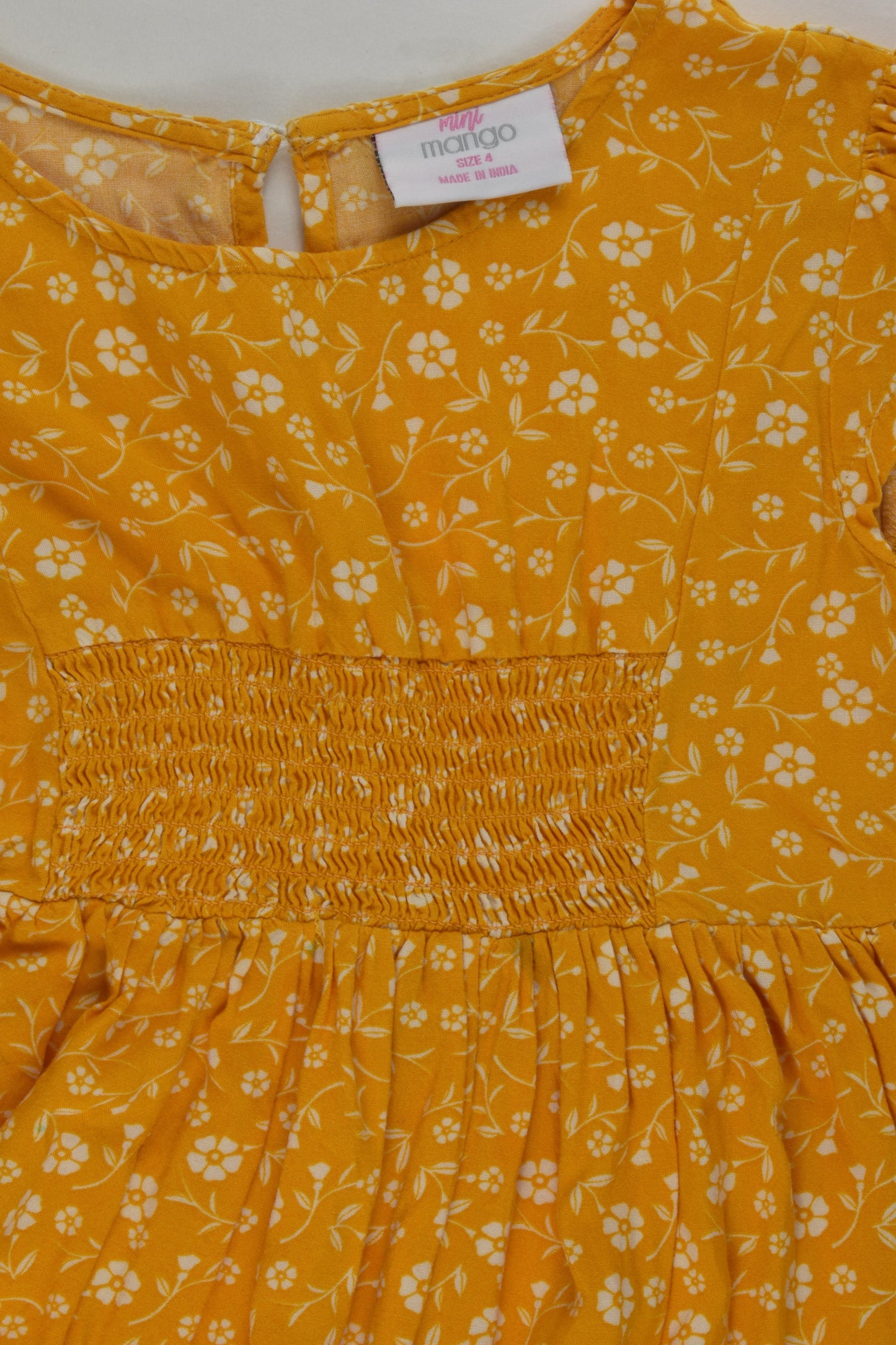 Mini Mango Size 4 Floral Viscose Dress