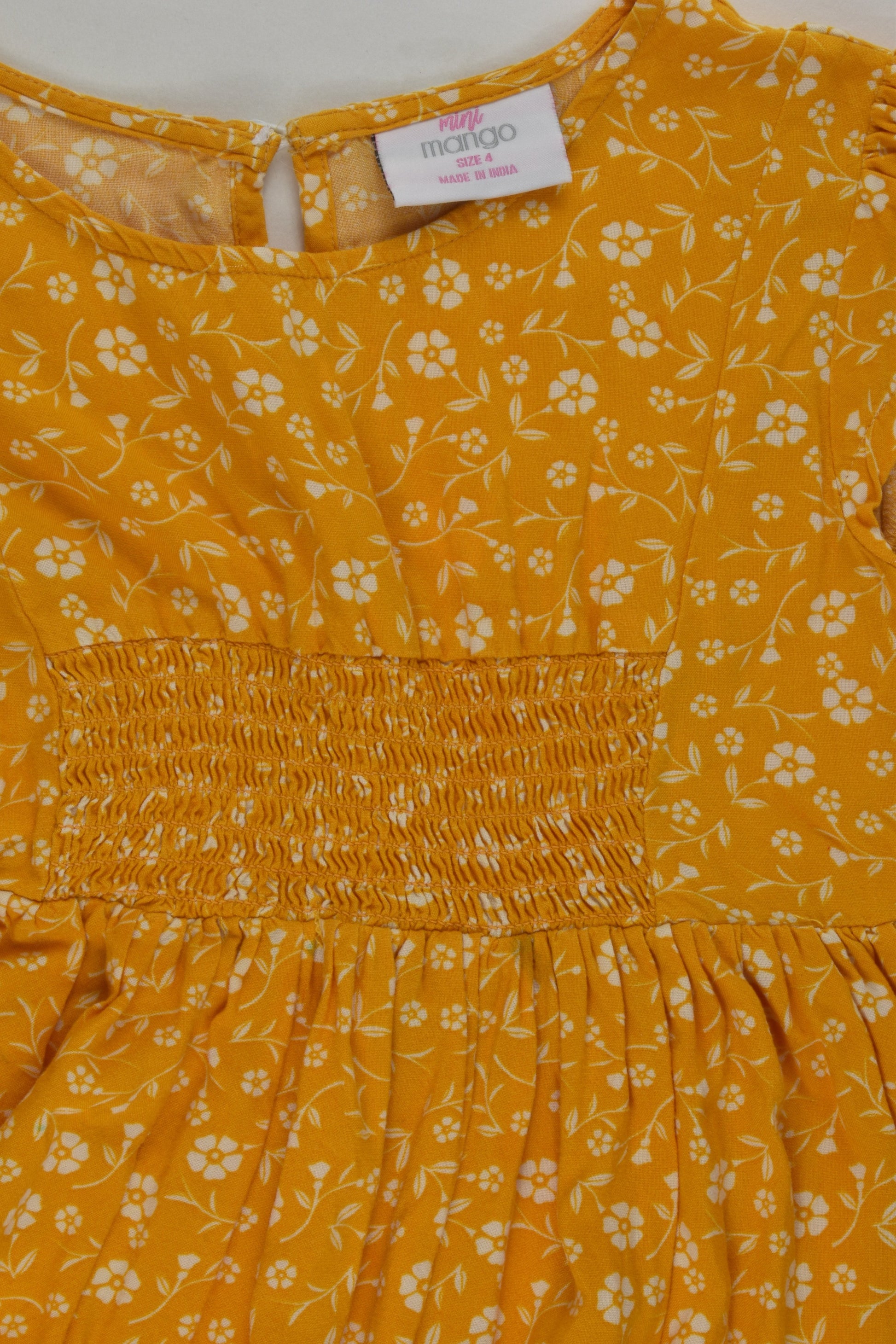 Mini Mango Size 4 Floral Viscose Dress