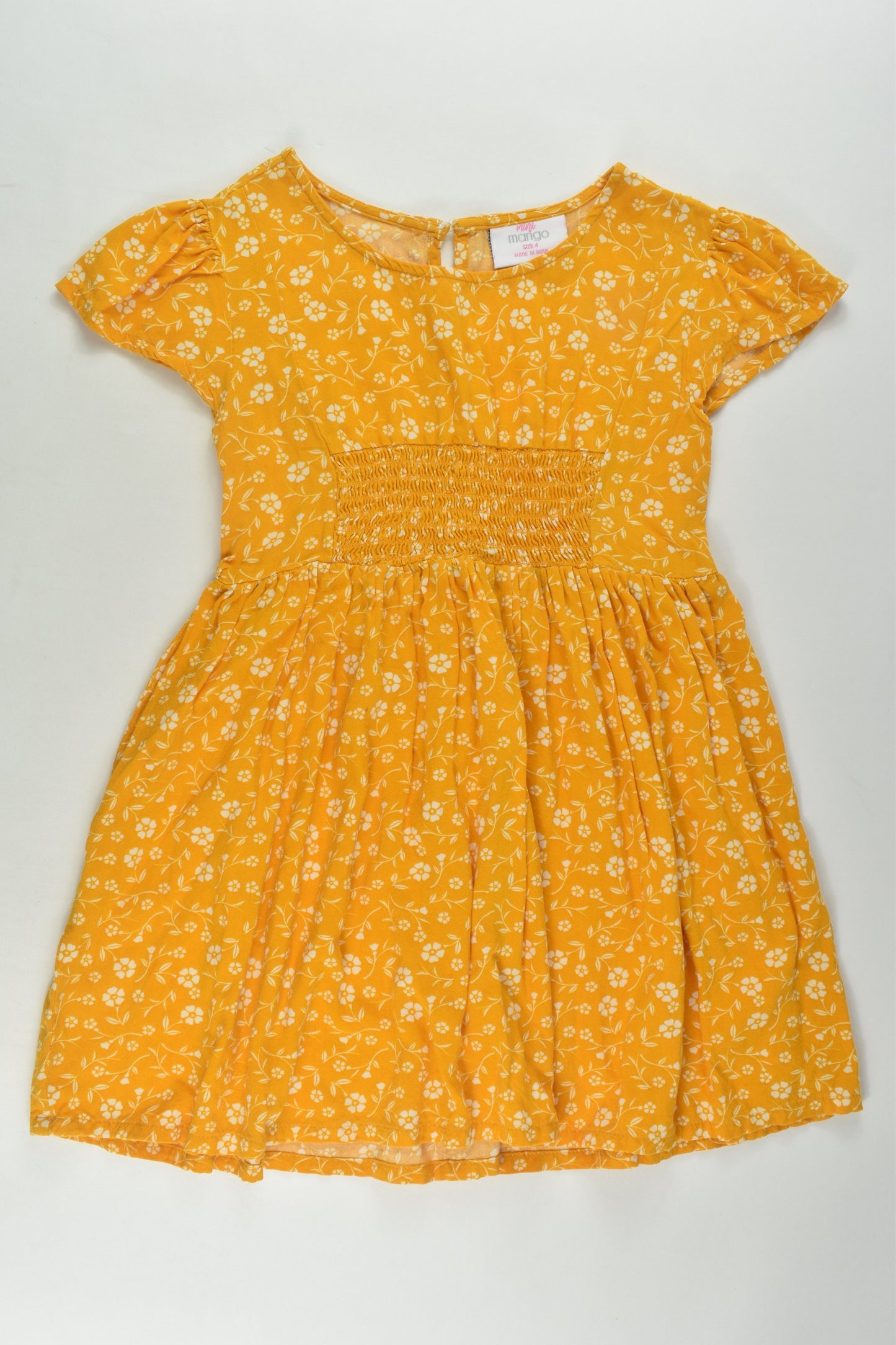 Mini Mango Size 4 Floral Viscose Dress