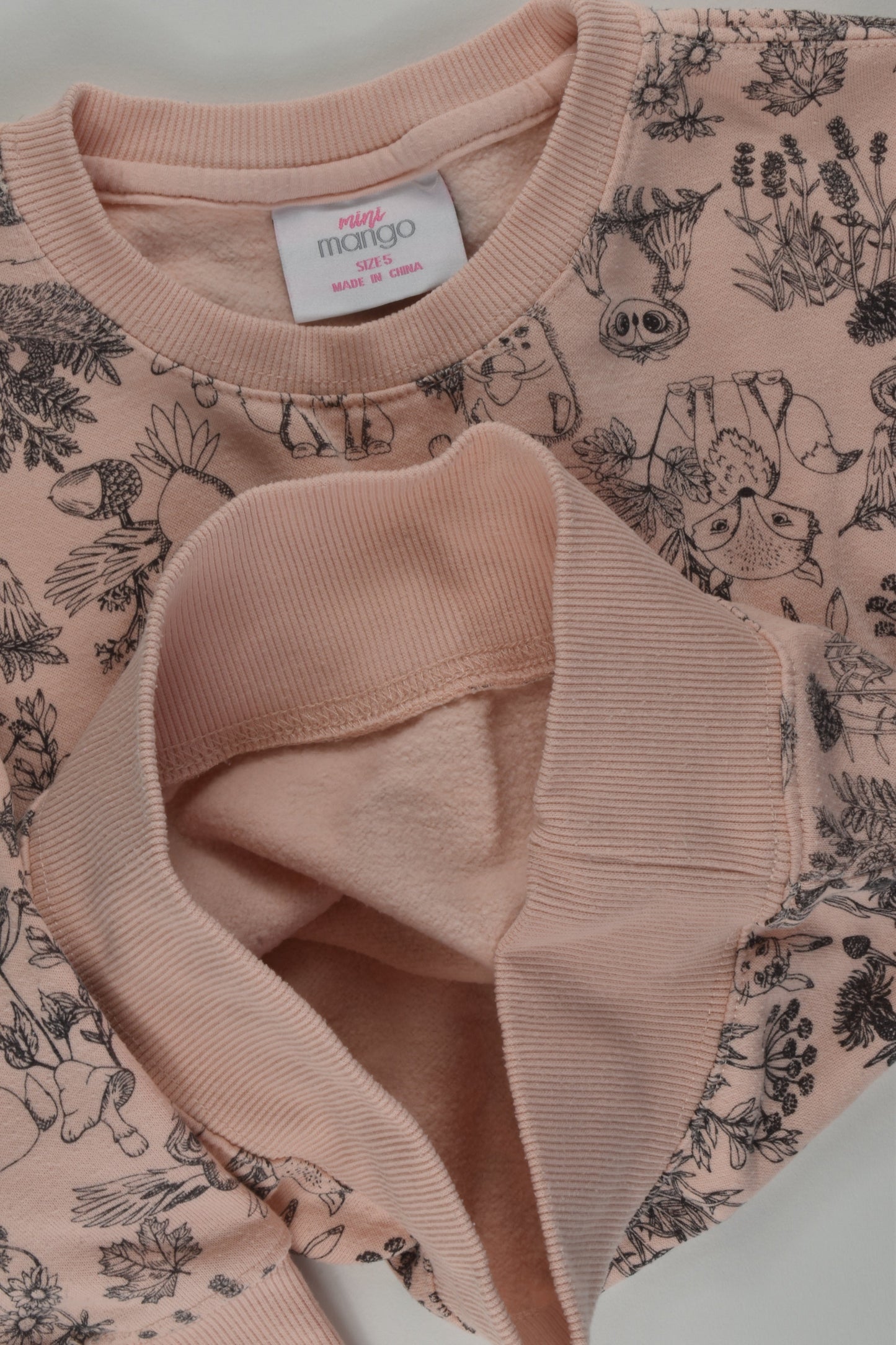 Mini Mango Size 5 Forest Animals Sweater