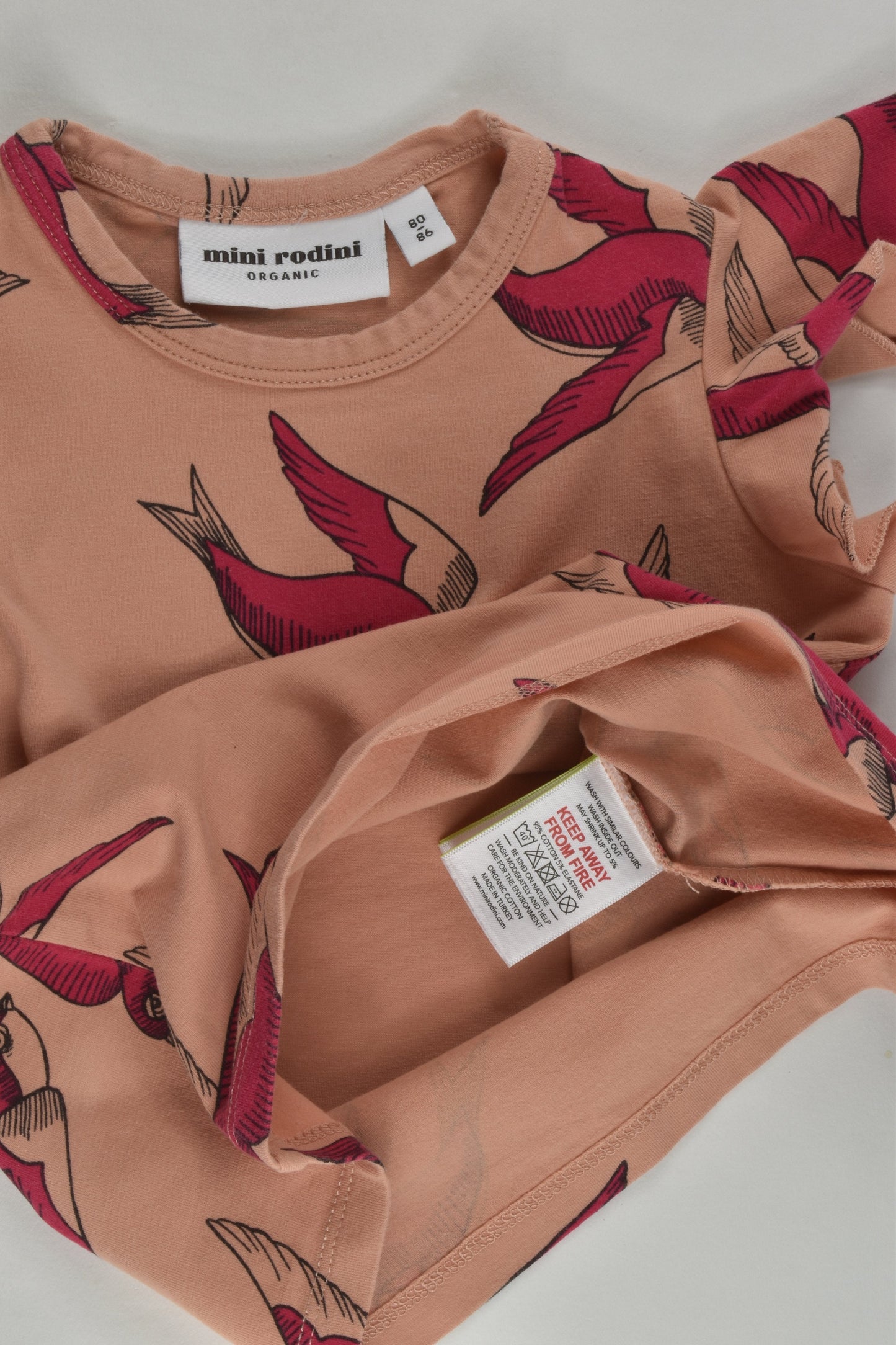 Mini Rodini Size 0-1 (80-86 cm) Swallow T-shirt