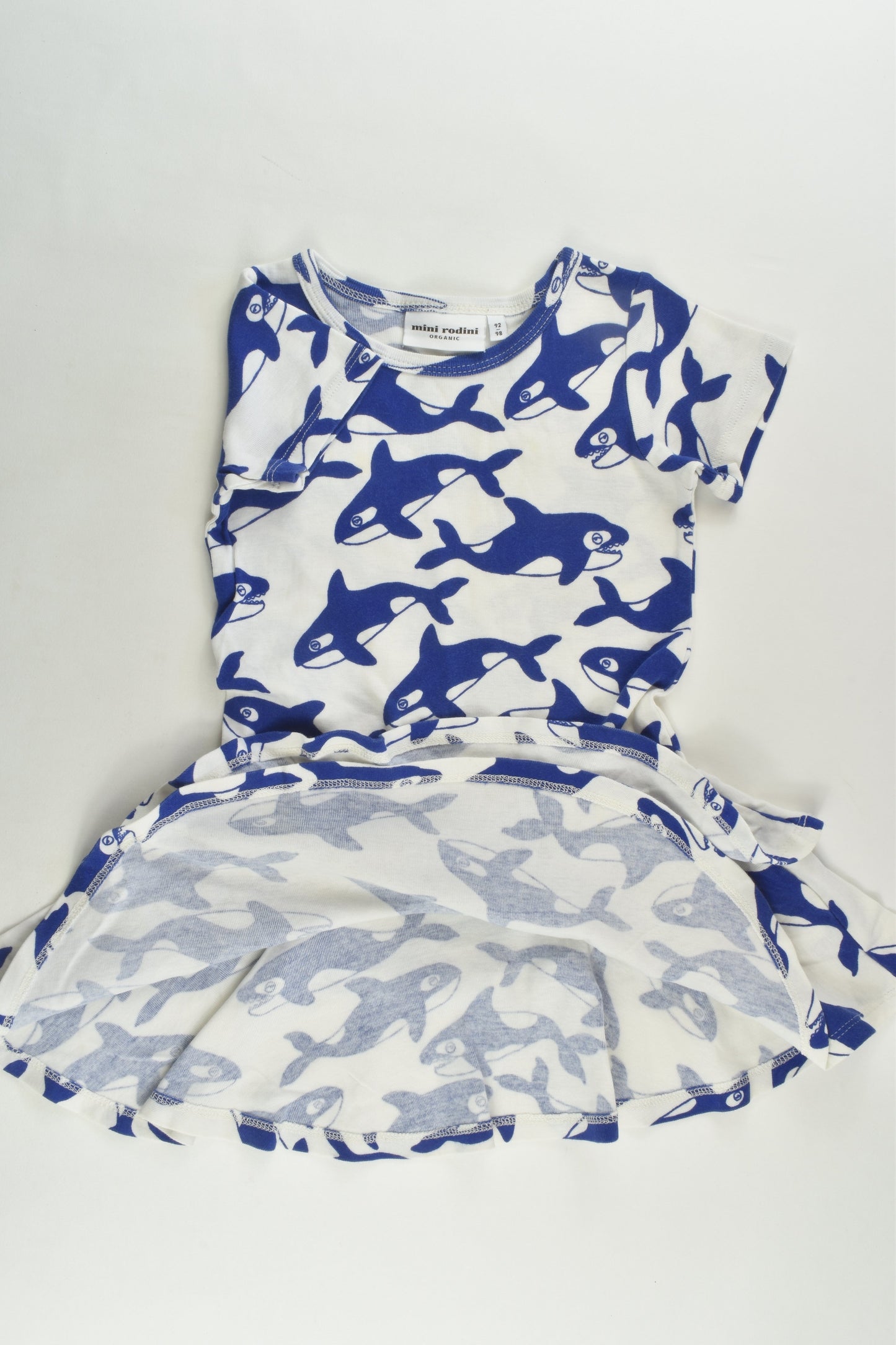 Mini Rodini Size 2-3 (92-98 cm) Orca Wales Dress