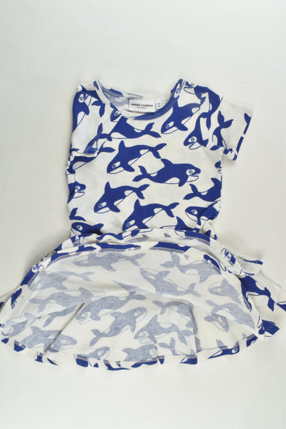 Mini Rodini Size 2-3 (92-98 cm) Orca Wales Dress