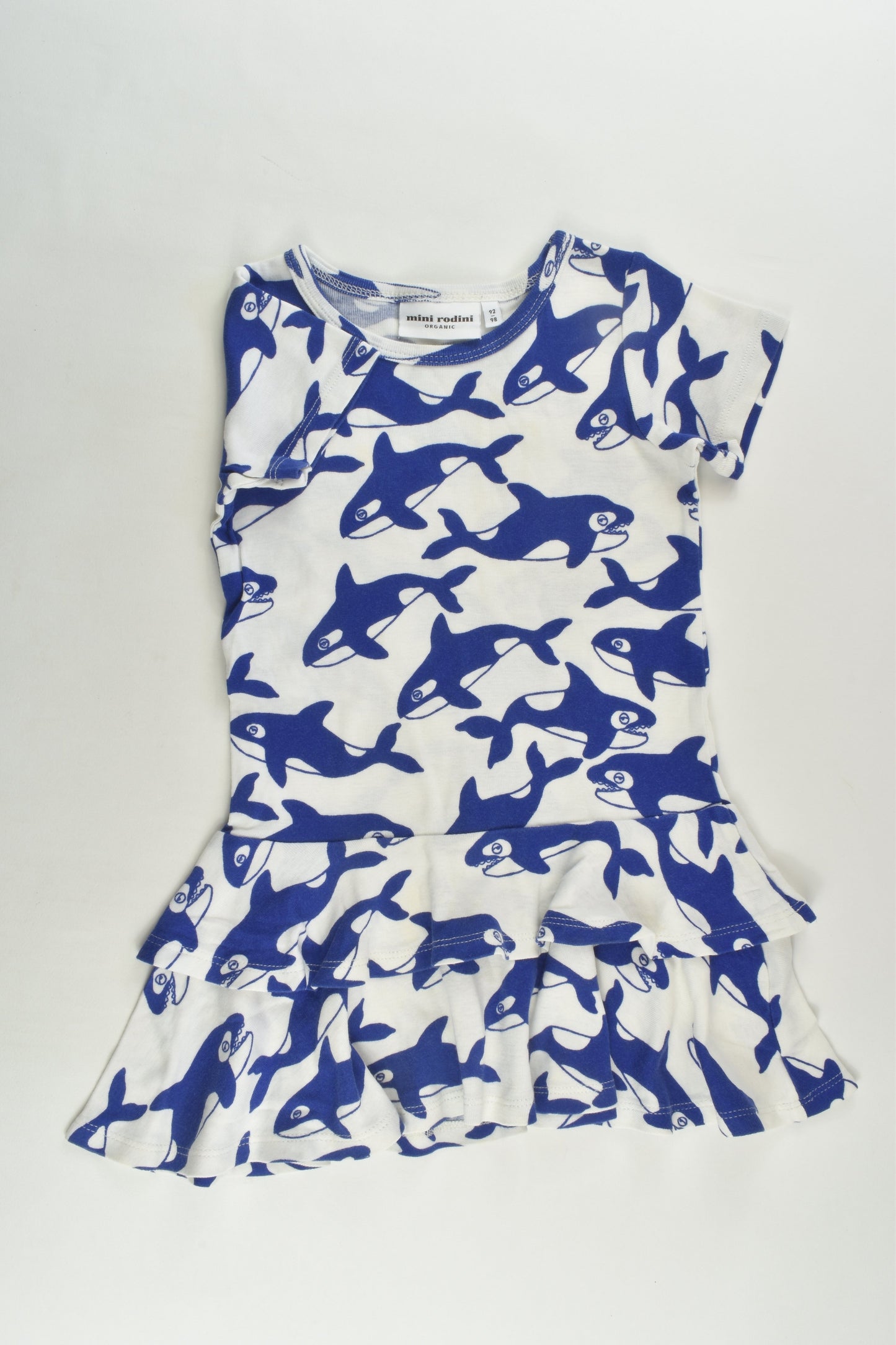 Mini Rodini Size 2-3 (92-98 cm) Orca Wales Dress