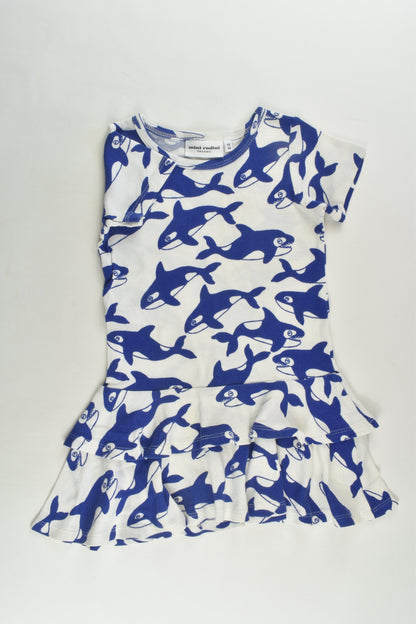 Mini Rodini Size 2-3 (92-98 cm) Orca Wales Dress