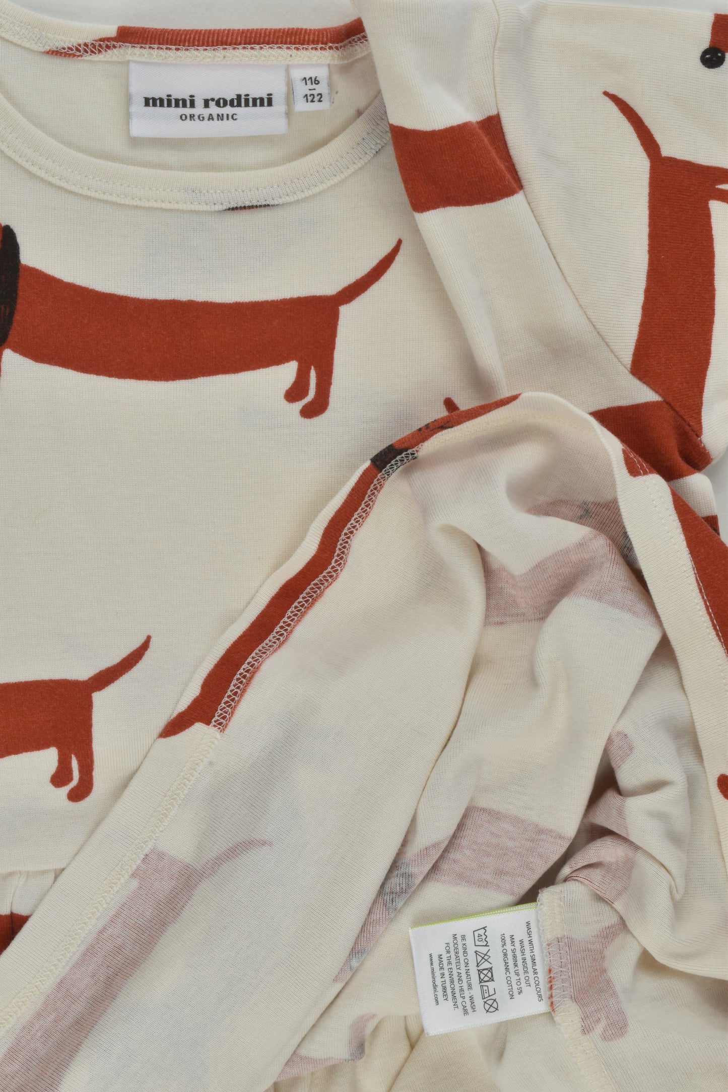 Mini Rodini Size 6-7 Sausage Dogs Dress