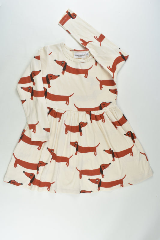 Mini Rodini Size 6-7 Sausage Dogs Dress