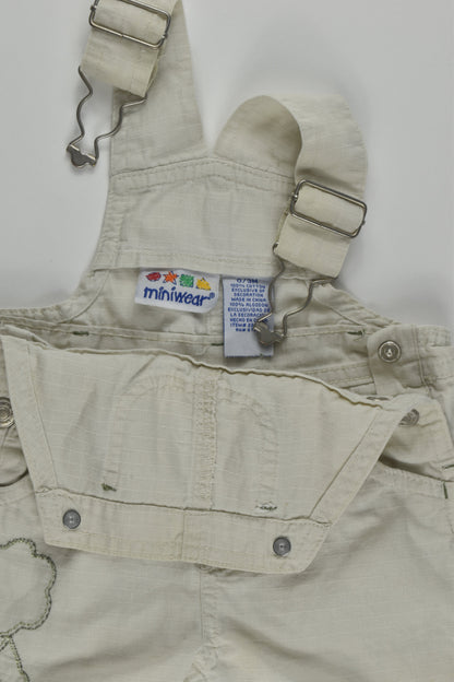 Miniwear Size 000 Dinosaur Short Overalls