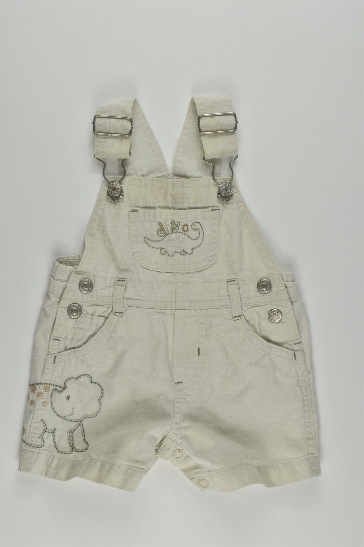 Miniwear Size 000 Dinosaur Short Overalls