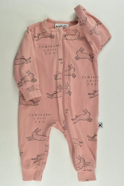 Minti Size 00 'Somebunny Loves You' Zip Romper