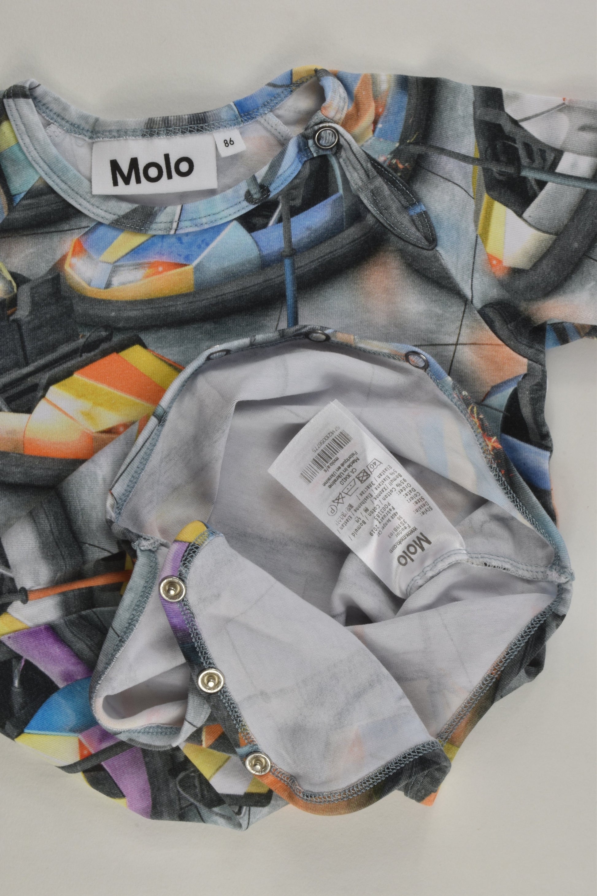 Molo Size 1 (86 cm) Bumber Cars Bodysuit