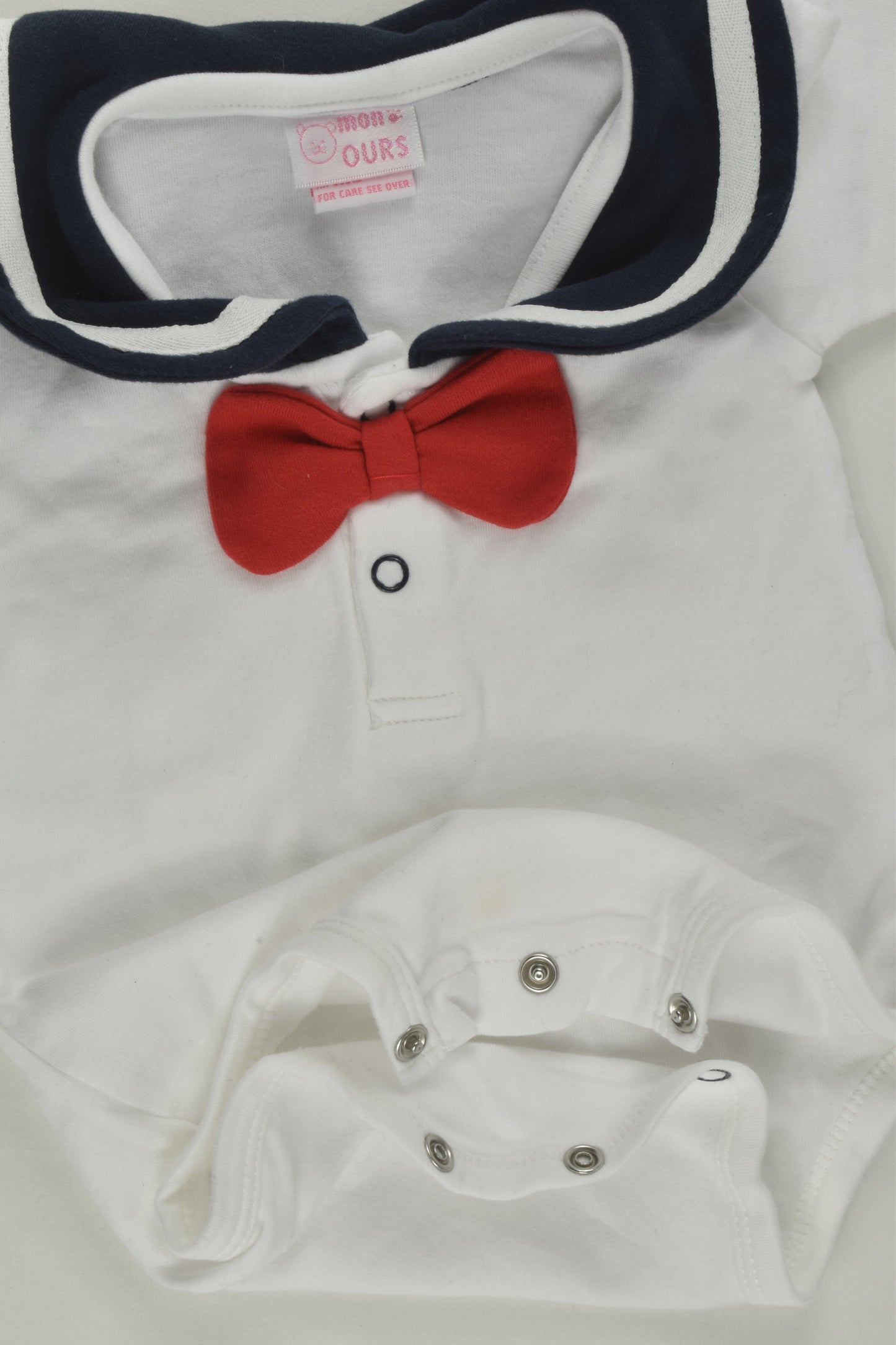 Mon Ours Size 0 (6/9 months) Nautical Bodysuit