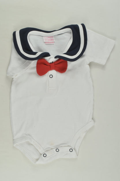 Mon Ours Size 0 (6/9 months) Nautical Bodysuit