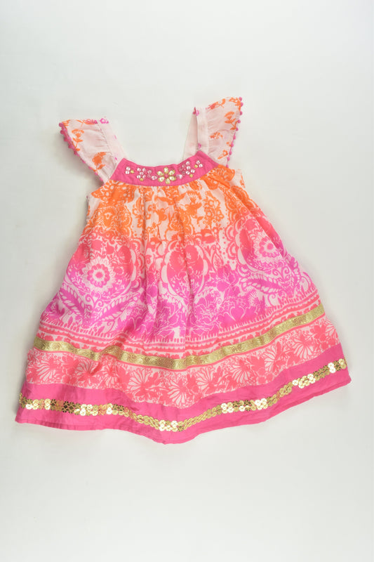 Monsoon Size 1 (12-18 months) Lined Dress