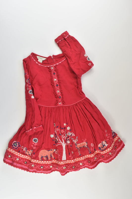 Monsoon Size 4 Lined Embroidery Dress