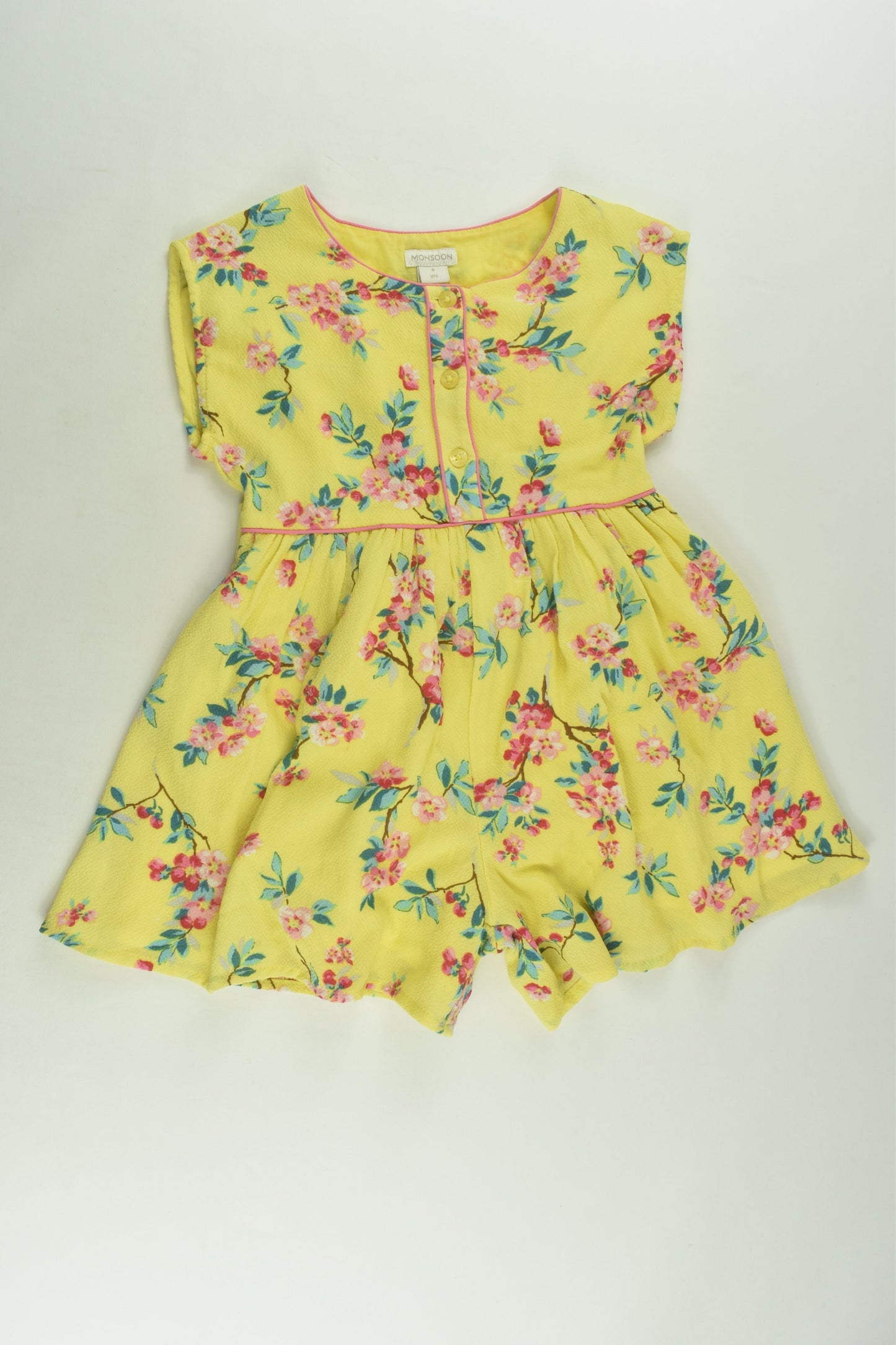 Monsoon Size 4 Lined Floral Playsuit