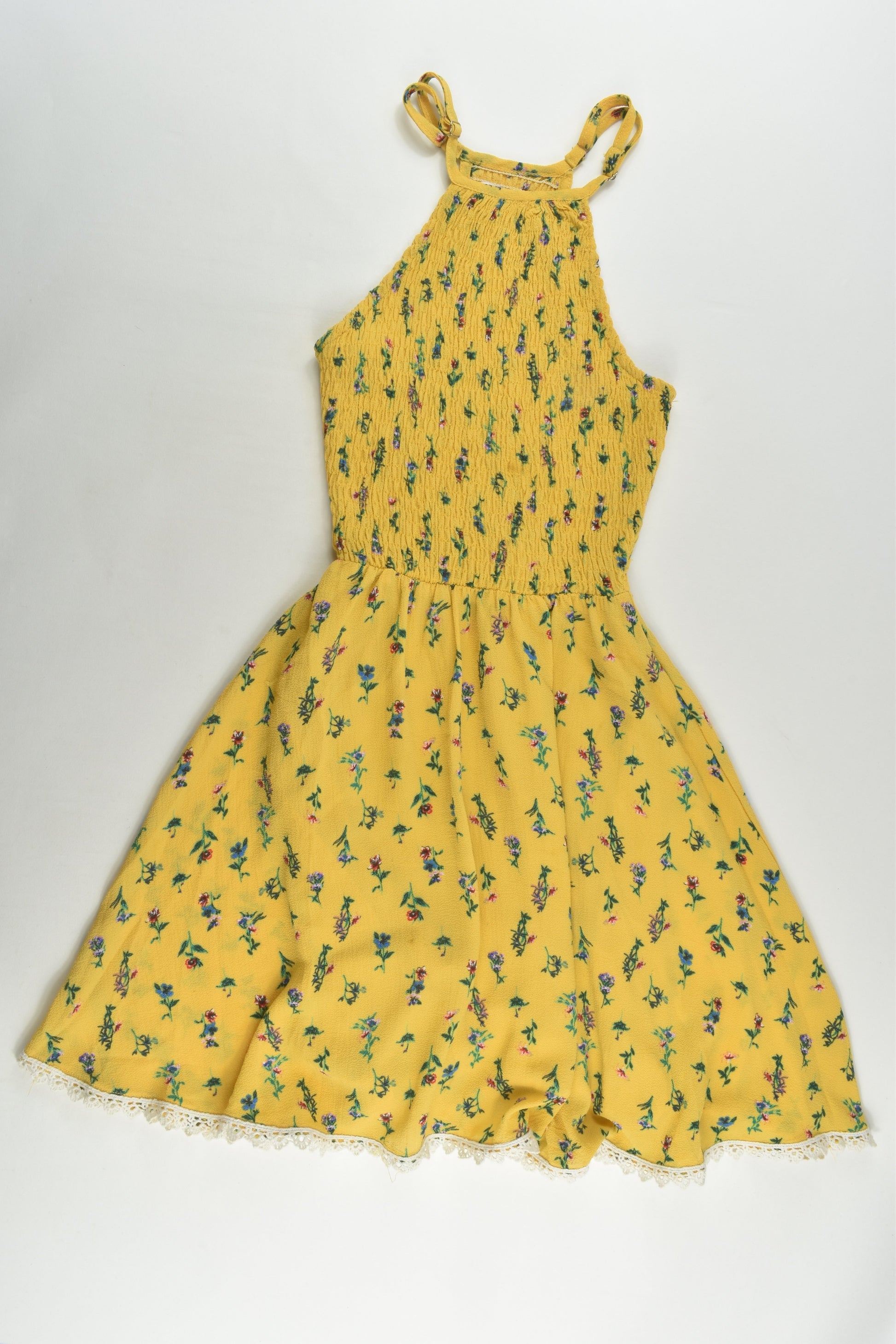 Mooloola Size 8 Mustard Floral Dress