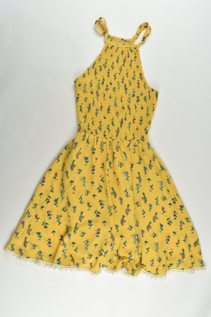 Mooloola Size 8 Mustard Floral Dress