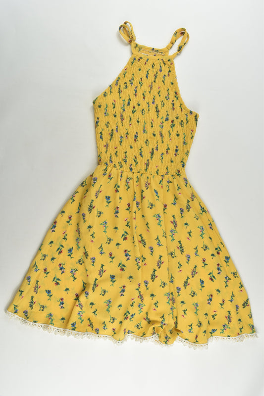Mooloola Size 8 Mustard Floral Dress