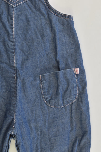 Mothercare Size 0-3 months (Up to 6.5 kg) Lined Denim Overalls