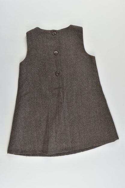 Mothercare Size 0 (6-9 months) Winter Dress with Floral Lining