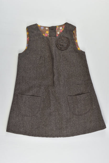 Mothercare Size 0 (6-9 months) Winter Dress with Floral Lining