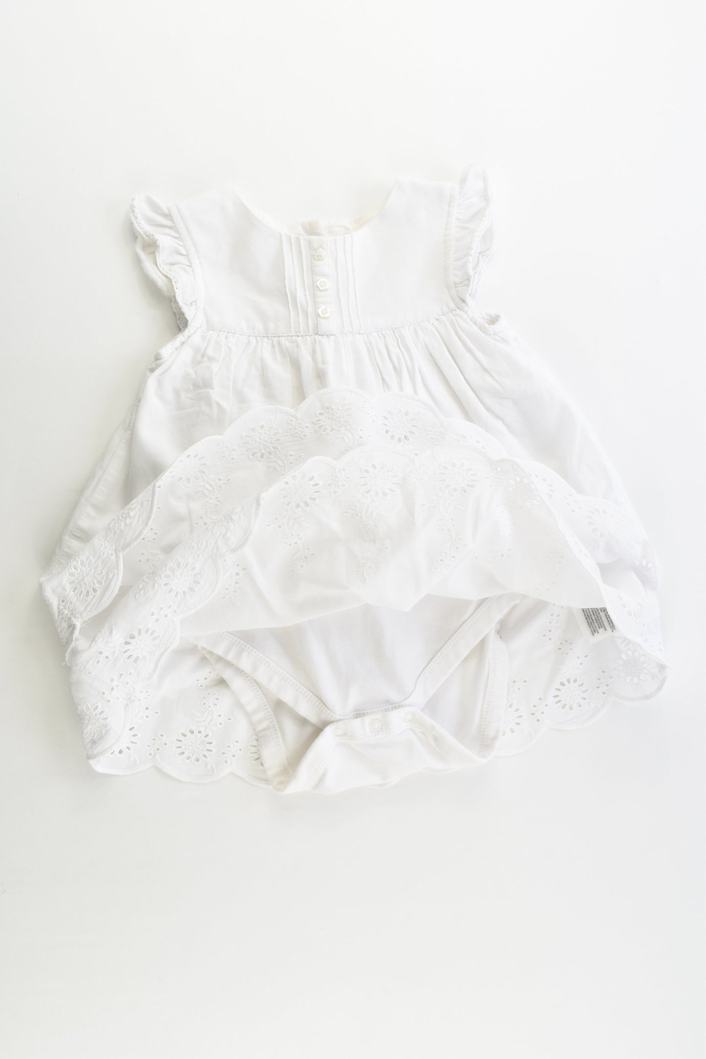Mothercare Size 0 (9-12 months, 80 cm) Lace Dress with Bodysuit Underneath