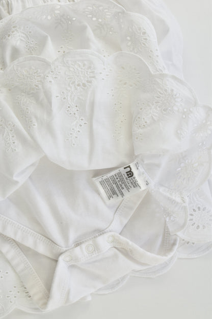 Mothercare Size 0 (9-12 months, 80 cm) Lace Dress with Bodysuit Underneath