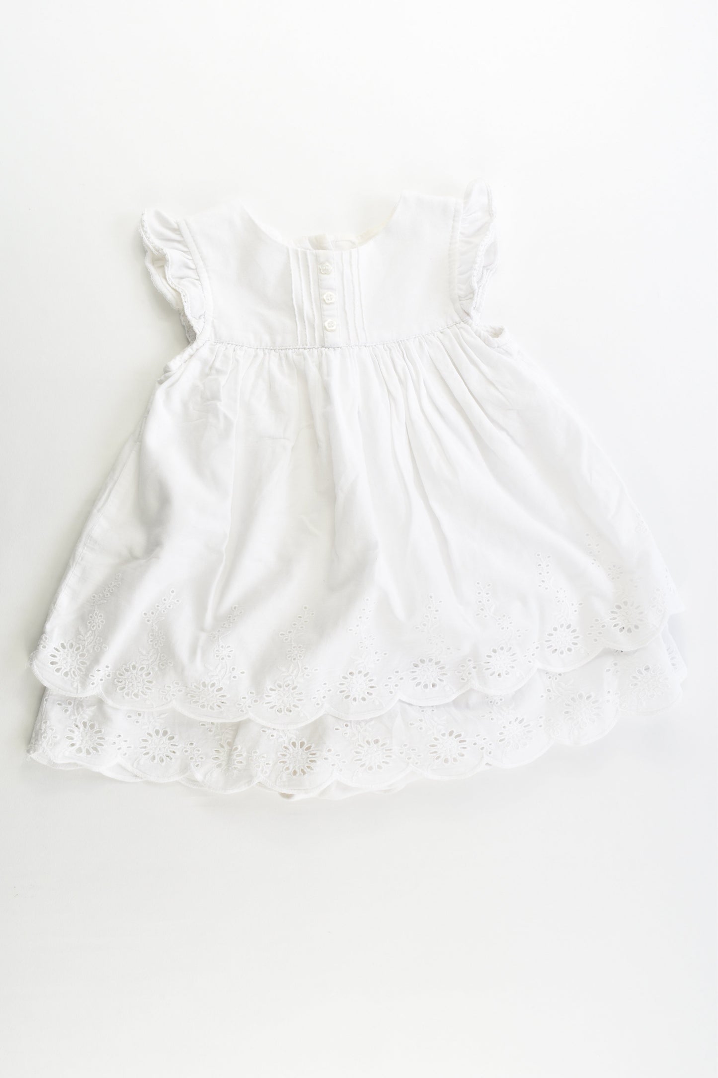 Mothercare Size 0 (9-12 months, 80 cm) Lace Dress with Bodysuit Underneath