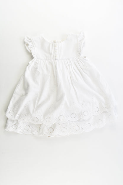 Mothercare Size 0 (9-12 months, 80 cm) Lace Dress with Bodysuit Underneath