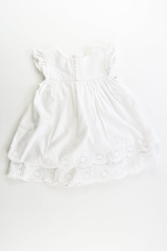 Mothercare Size 0 (9-12 months, 80 cm) Lace Dress with Bodysuit Underneath